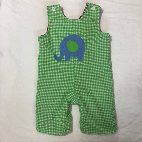 FUNTASIA TOO Reversible Plaid Christmas Longall Romper, Baby Boy 6M - Picture 2 of 8